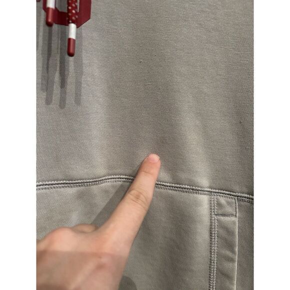 Jordan Oklahoma Sooners Lightweight Hoodie Pullover Mens Medium Gray - Picture 3 of 11